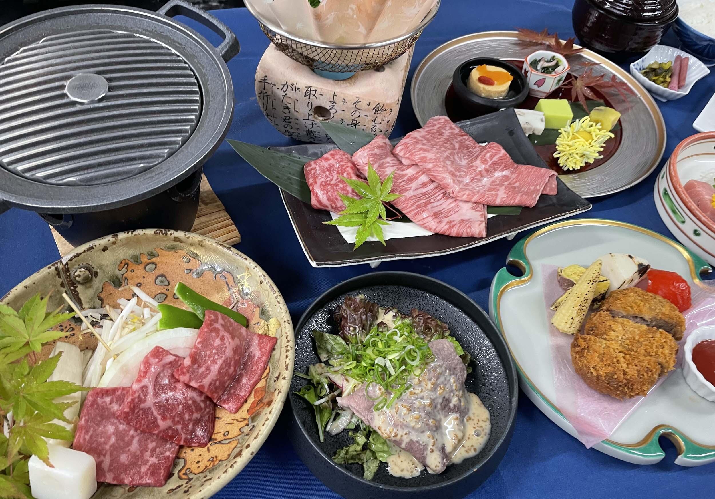 伊勢海老と松坂牛陶板プラン