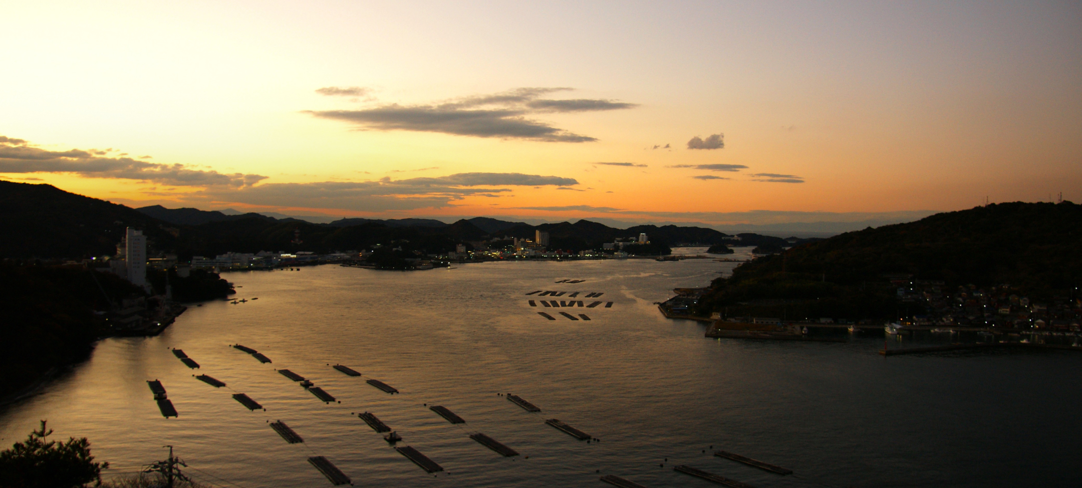 伊勢湾の景色 夕やけ